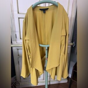 Yellow lightweight Open Front Jacket Cardigan